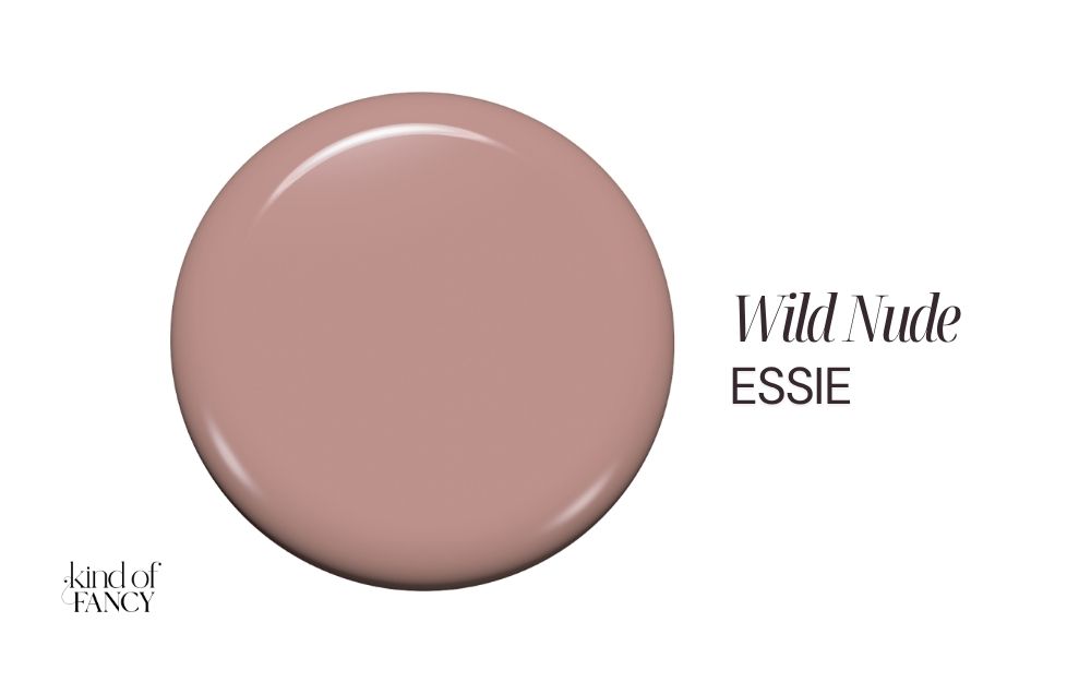 Essie Wild Nude nail polish swatch, a warm café-beige with creamy undertones