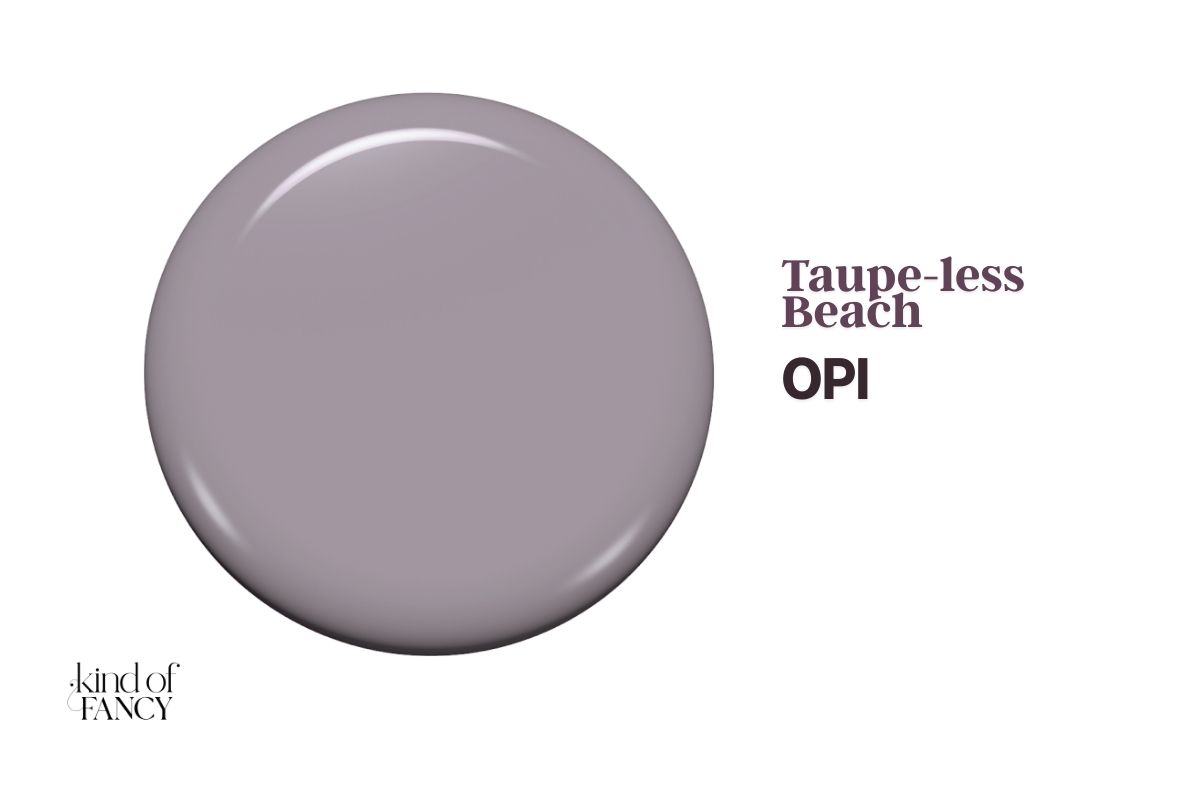Swatch of OPI Taupe-less Beach, a cool taupe neutral perfect for classy winter nails