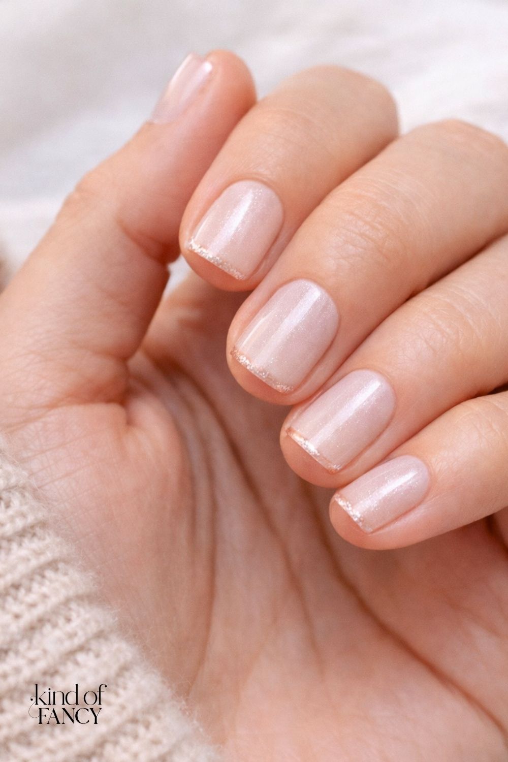 modern micro french with sheer base wearable manicure idea for spring on short natural nails