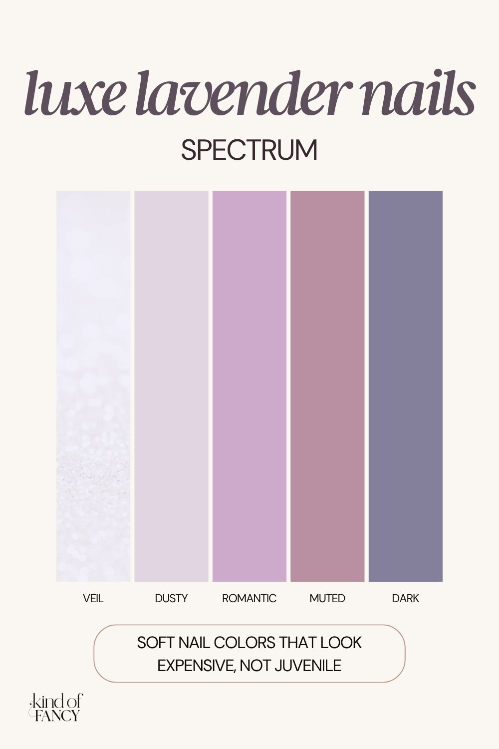 the classy soft lavender nail polish color spectrum