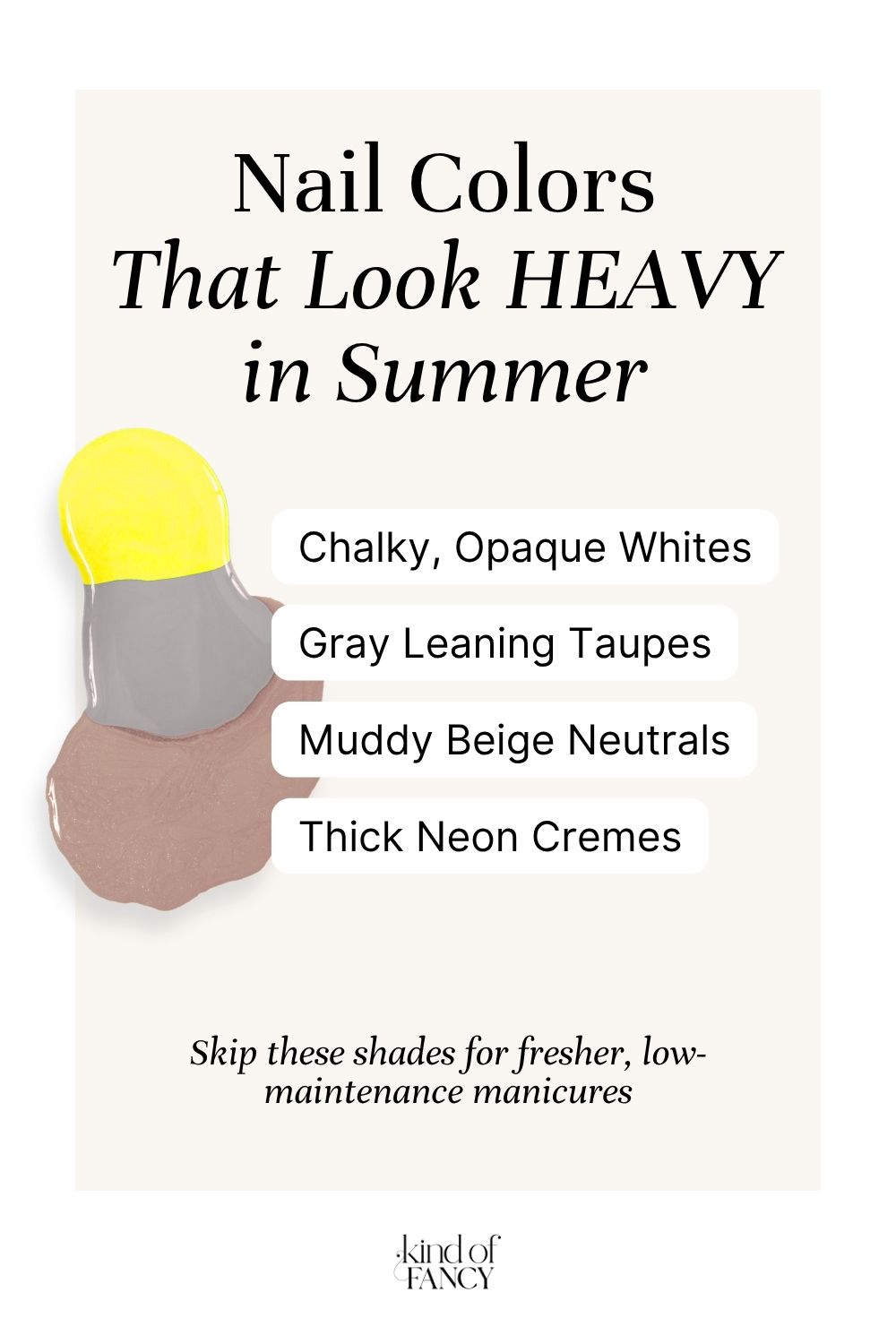 summer nail colors that feel heavy rather than fresh and expensive - what to avoid