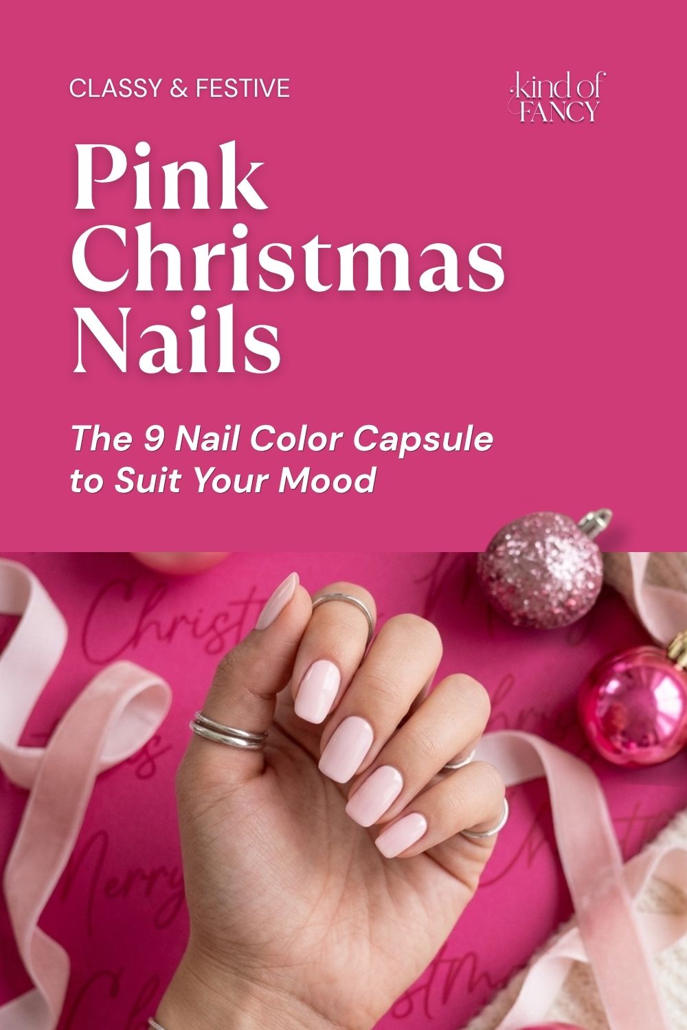Classy pink Christmas nails: the 9 nail polish colors to find your festive holiday pink this December.